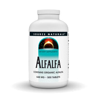 Thumbnail for Source Naturals Alfalfa, Contains Organic Alfalfa - 648mg - 500 Tablets