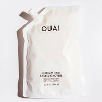 Thumbnail for OUAI Medium Conditioner Refill - Hydrating Hair Conditioner with Coconut Oil, Babassu Oil, and Keratin - Strengthens, Repairs and Adds Shine - Paraben and Phthalate Free Hair Care Products (32 Oz)