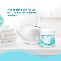 Thumbnail for Ancient Secrets Nasal Cleansing Salt, Non-Iodized â€“ USP-Grade Sodium Chloride for Any Neti Pot, Sinus Irrigation System, 10 Oz + Single-Use Travel Pack