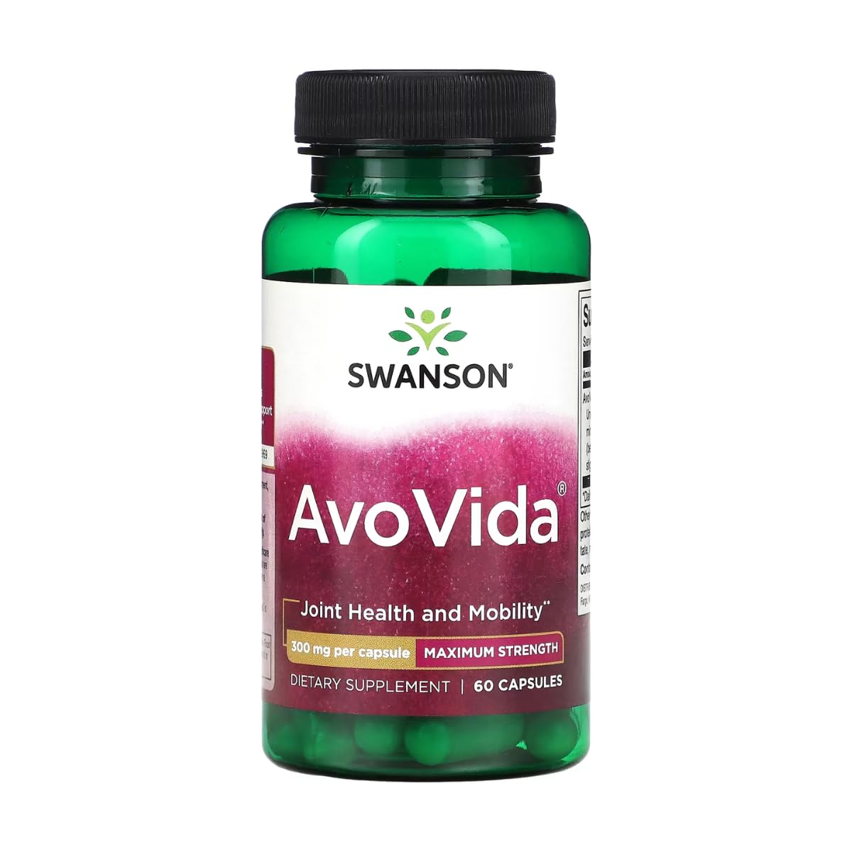 Swanson AvoVida - Cartilage & Joint Health Supplement to Support Mobility & Flexibility* - Contains Phytosterols from Avocado & Soy Extracts - Non-GMO - 60 Capsules (3 Pack)
