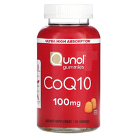 Thumbnail for Qunol CoQ10 Gummies, CoQ10 100mg, Delicious Gummy Supplements, Coenzyme Q10 Helps Support Heart Health, Vegan, Gluten Free, Ultra High Absorption - 90 Count