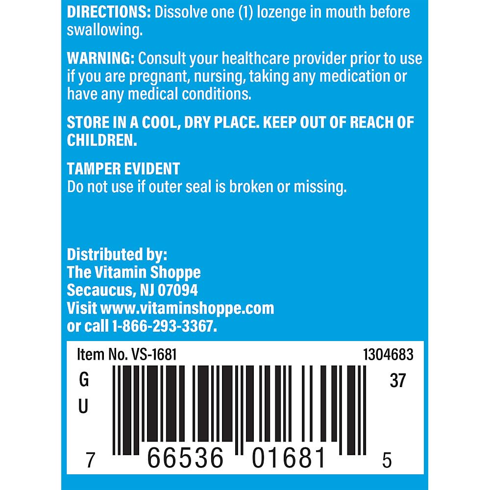 The Vitamin Shoppe Vitamin B12 Methylcobalamin 1,000mcg - Highly Bioavailable Form of B12 to Support Energy Production - Black Cherry Flavored (60 Lozenges)