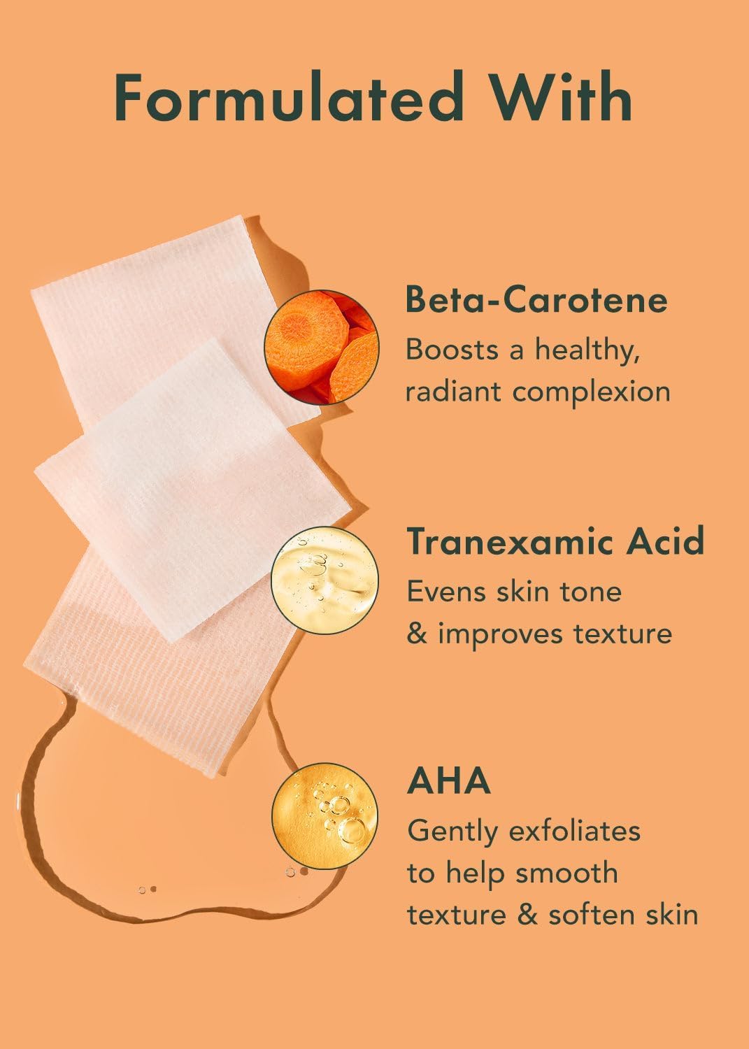 Rael Toner Pads, Cotton Pad for Face – Dual Textured, Exfoliating and Soothing with Carotene, Niacinamide, Hyaluronic Acid, Hydrating, Korean Skin Care (70 Count)