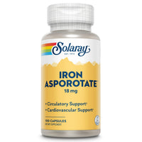 Thumbnail for Solaray Iron Asporotate Capsules, 18mg | 100 Count