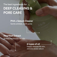 Thumbnail for Abib Pore Cleansing Oil Heartleaf 6.76 fl oz / 200ml I Gentle for Sensitive Skin, Mild Cleanser, Blackheads, Pore Care, Double Korean Skincare
