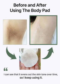 Thumbnail for celimax ONE STEP Body Brightening Pad | with Green Tea & White Truffle, for Underarm, Knee & Elbow, Gentle Exfoliating & Hydrating Body Scrub, 110ml (60 pads)
