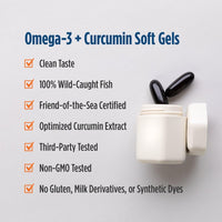 Thumbnail for Nordic Naturals Omega Curcumin, Lemon - 60 Soft Gels - 1200 mg Omega-3 + 400 mg Optimized Curcumin - Combats Cellular Stress - Non-GMO - 30 Servings