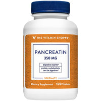 Thumbnail for The Vitamin Shoppe Pancreatin 500MG, Natural Digestive Enzyme Supplement, Supports Digestion of Fats, Protein, Carbohydrates (100 Tablets)