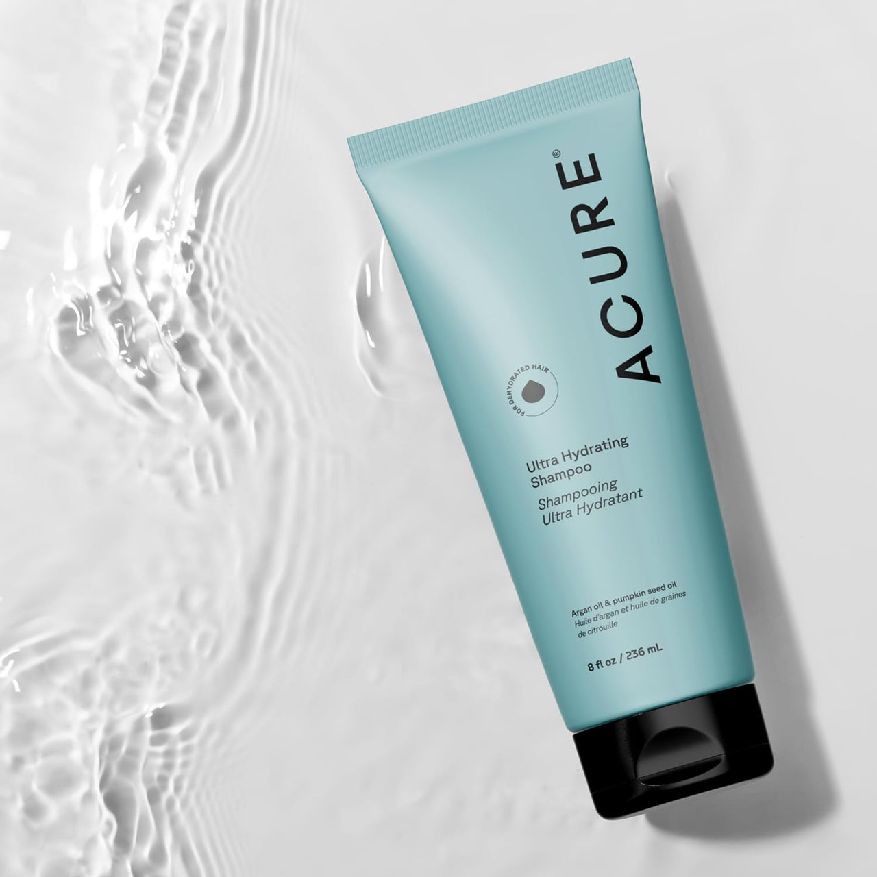 Acure Ultra Hydrating Shampoo - Moisturizing Shampoo for Women & Men, Moisturize and Soften Fine, Dry, Damaged, Color Treated Hair & Scalp w/ Argan Oil, Vegan, Paraben Free, Sulfate Free - 8 fl oz