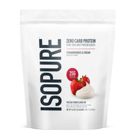 Thumbnail for Isopure Zero Carb 100% Pure Whey Isolate Protein Powder, Gluten Free, With Vitamins, Strawberries & Cream, 25g Protein Per Serving, 1 Lb, 15 Servings (Packaging May Vary)