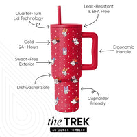 Thumbnail for Simple Modern Valentine's Day Disney 40 oz Tumbler with Handle | Insulated Stainless Steel Water Bottle Travel Mug | Holiday Gifts for Women Her | Trek Collection | 40oz | Minnie Dots and Faces