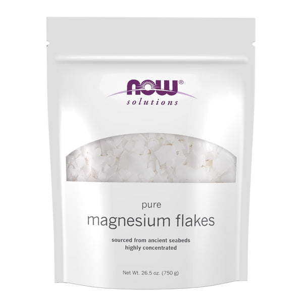 Now Solutions, Magnesium Flakes, Pure, from The Ancient Zechstein Seabed, Highly Concentrated, 26.5-Ounce