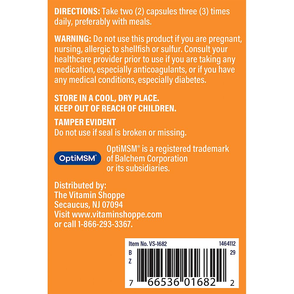 The Vitamin Shoppe Glucosamine Chondroitin MSM - Joint Health, Cartilage Support & Mobility (360 Capsules)