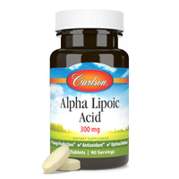 Thumbnail for Carlson - Alpha Lipoic Acid, 300 mg, Promotes Energy Production, 90 Tablets