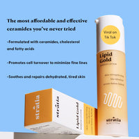 Thumbnail for Stratia Lipid Gold Skin-Strengthening Ceramide Moisturizer with Niacinamide, Hydrates & Soothes All Skin Types, 1.7 Fl Oz