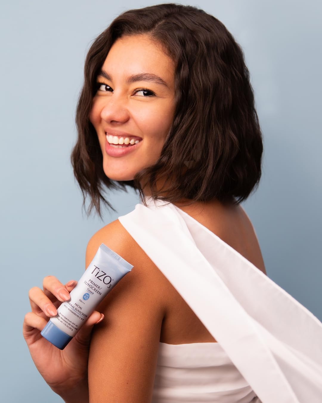 TiZO3 Facial Mineral Sunscreen and Primer, Tinted Broad Spectrum SPF 40 with Antioxidants, Sheer matte finish, Fragrance-Free, Oil-Free, Dermatologist-recommended, PA+++ 1.75 oz