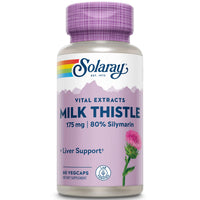Thumbnail for SOLARAY Milk Thistle Seed Extract 175mg Antioxidant Intended to Help Support a Normal, Healthy Liver Non-GMO & Vegan