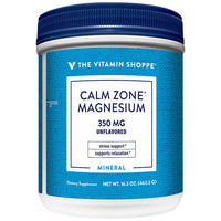 Thumbnail for The Vitamin Shoppe Calm Zone Magnesium Mineral Powder, 325mg - Unflavored, Relaxation Drink for Muscles, Digestive & Bone Support – Natural Flavor for Calm & Regularity (16 Ounces Powder)