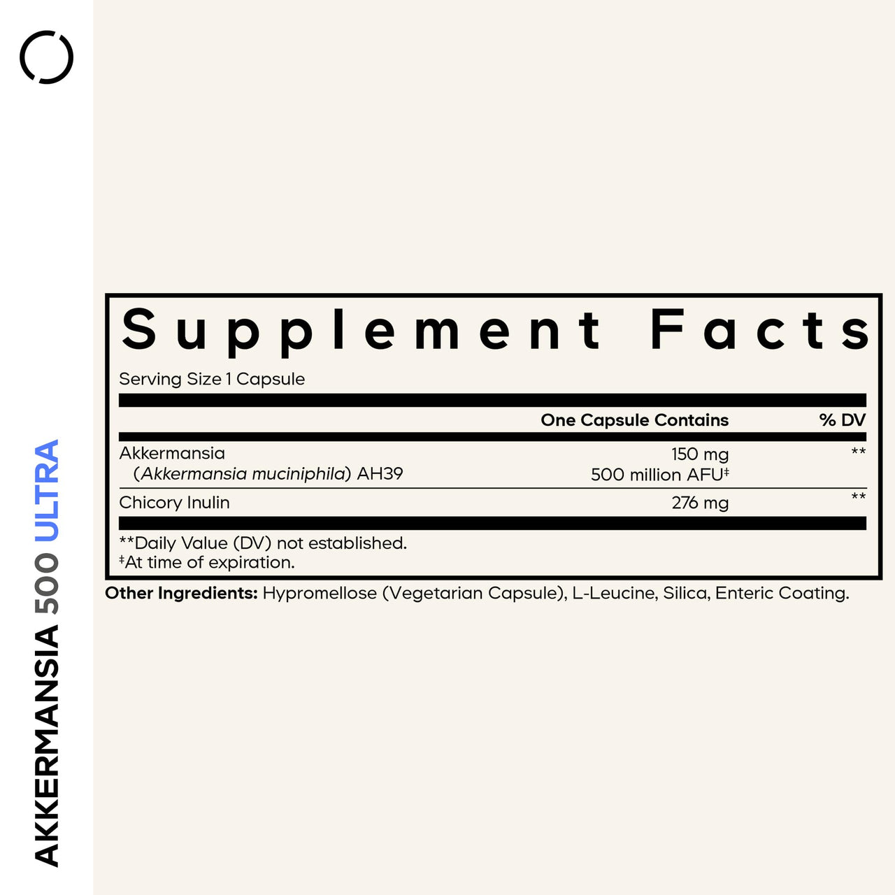 Codeage Akkermansia Muciniphila Probiotic Ultra - High-Potency 500M AFUs Akkermansia Probiotic Supplement - Enhanced Daily Probiotic & Prebiotic, Chicory Inulin - 3-Month Supply - 90 Capsules