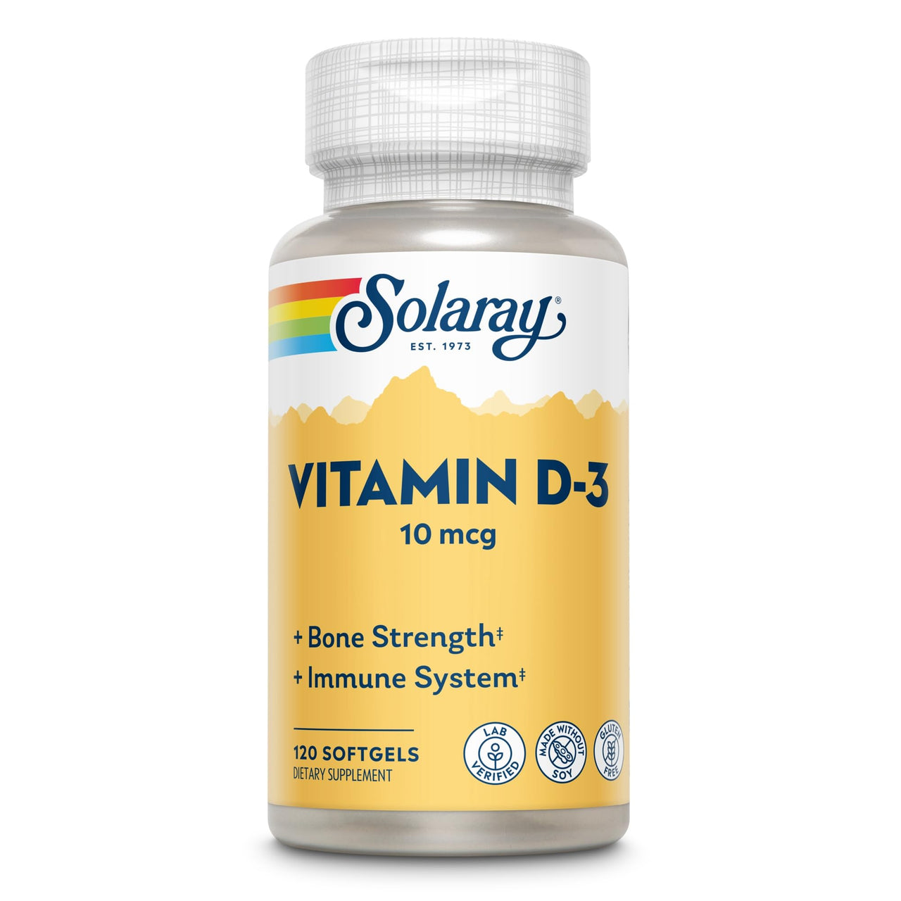 SOLARAY Vitamin D-3-400 IU | 120 Softgels