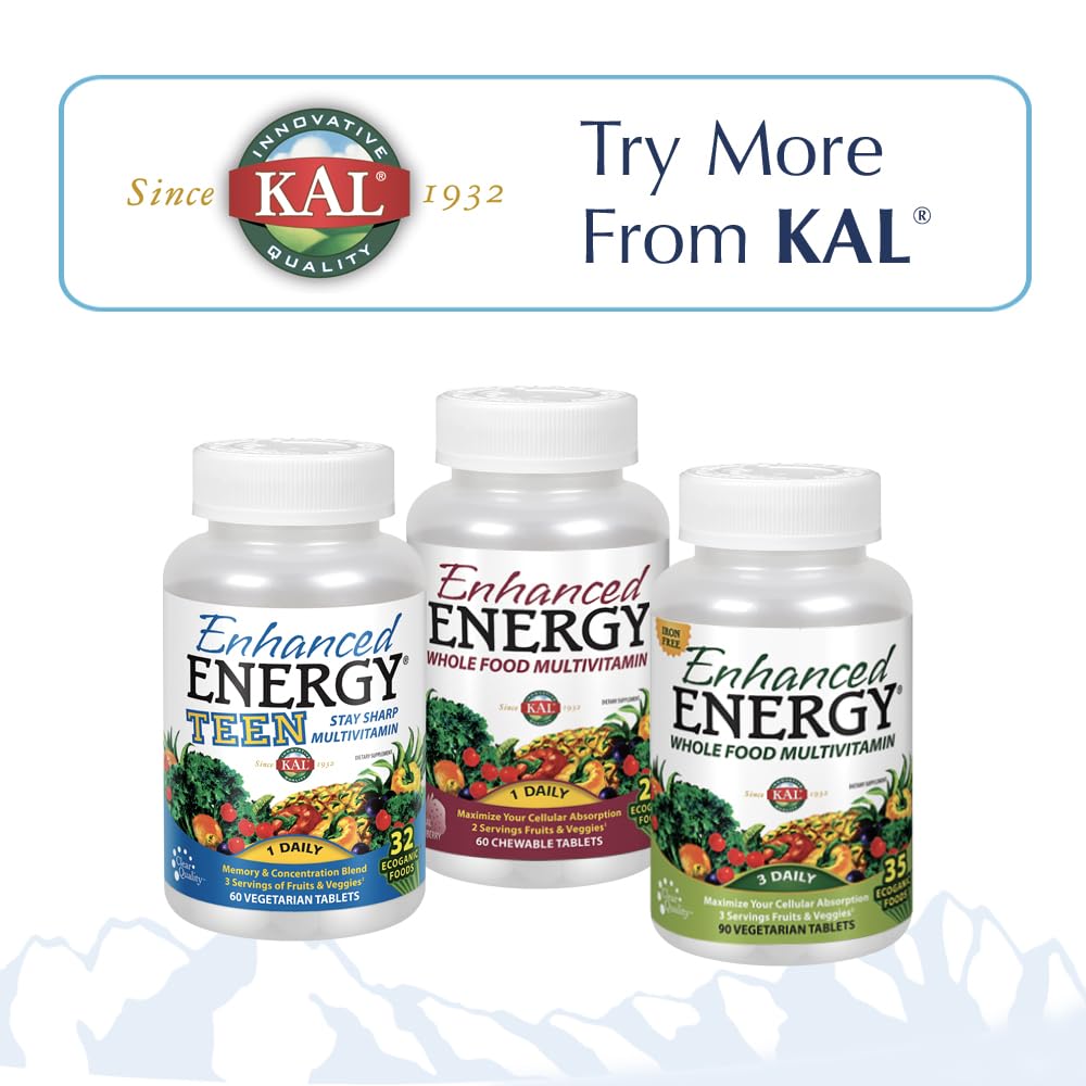 KAL Guarana 800 | Approx. 28 milligrams of Naturally Occurring Caffeine | Healthy Energy and Focus Support | 120 Tablets