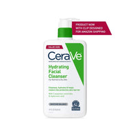 Thumbnail for CeraVe Hydrating Facial Cleanser, Moisturizing Face Wash For Dry Skin, Hyaluronic Acid + Ceramides + Glycerin, Hydrating Cleanser For Normal To Dry Skin, National Eczema Association Certified, 19 Oz