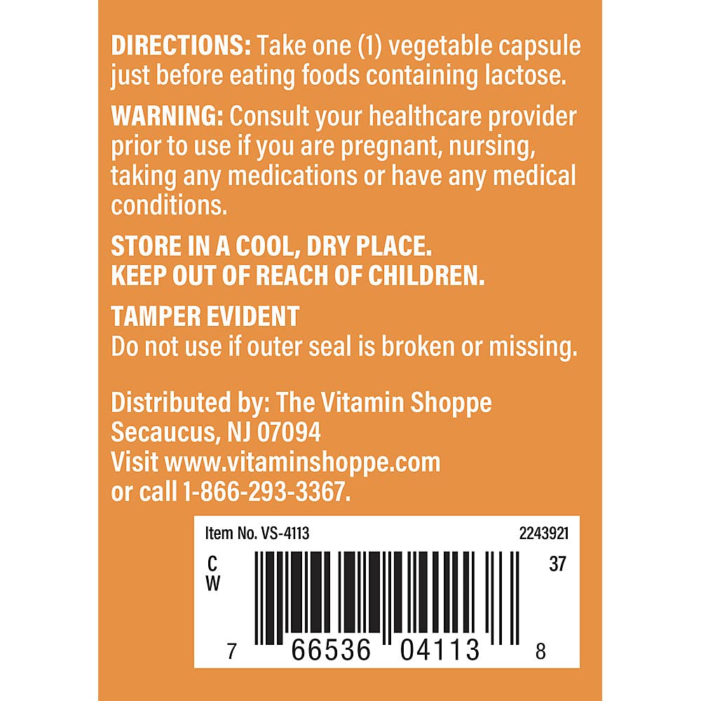 The Vitamin Shoppe Extra Strength Lactase Enzyme Digestive Aid (90 Vegetable Capsules)