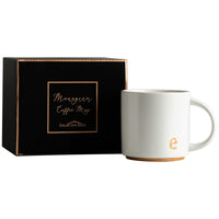 Thumbnail for COLLECTIVE HOME - Monogram Ceramic Mugs, 15 oz Golden Initial Coffee Cups, Elegant Alphabet Tea Mugs, Elegant Personalized Mug with Gift Box, Luxurious Cups for Office and Home (e)