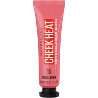 Thumbnail for Maybelline Cheek Heat Gel-Cream Blush Makeup, Lightweight, Breathable Feel, Sheer Flush Of Color, Natural-Looking, Dewy Finish, Oil-Free, Nude Burn, 1 Count