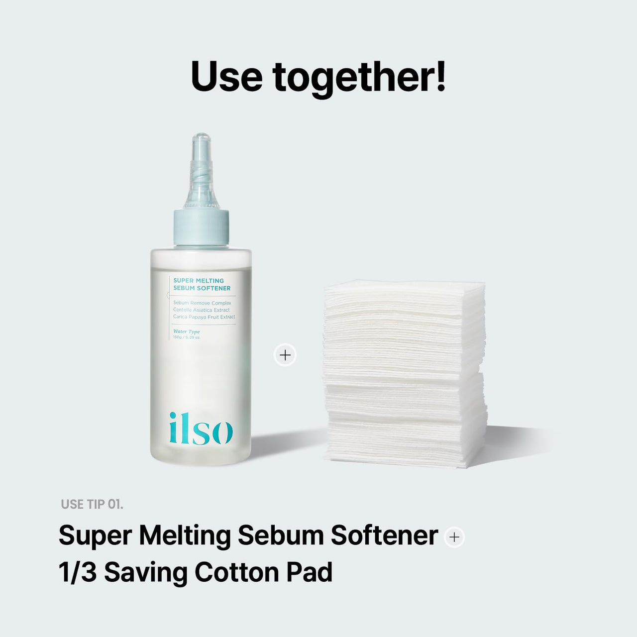 ILSO Super Melting SEBUM Softener + Deep Clean Master + 1/3 Saving Cotton Pad