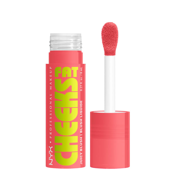 NYX PROFESSIONAL MAKEUP Fat Cheeks Liquid Blush, Buildable, Dewy Blush with Long-Lasting 12HR Wear - Fig Fizz (Soft Peach)