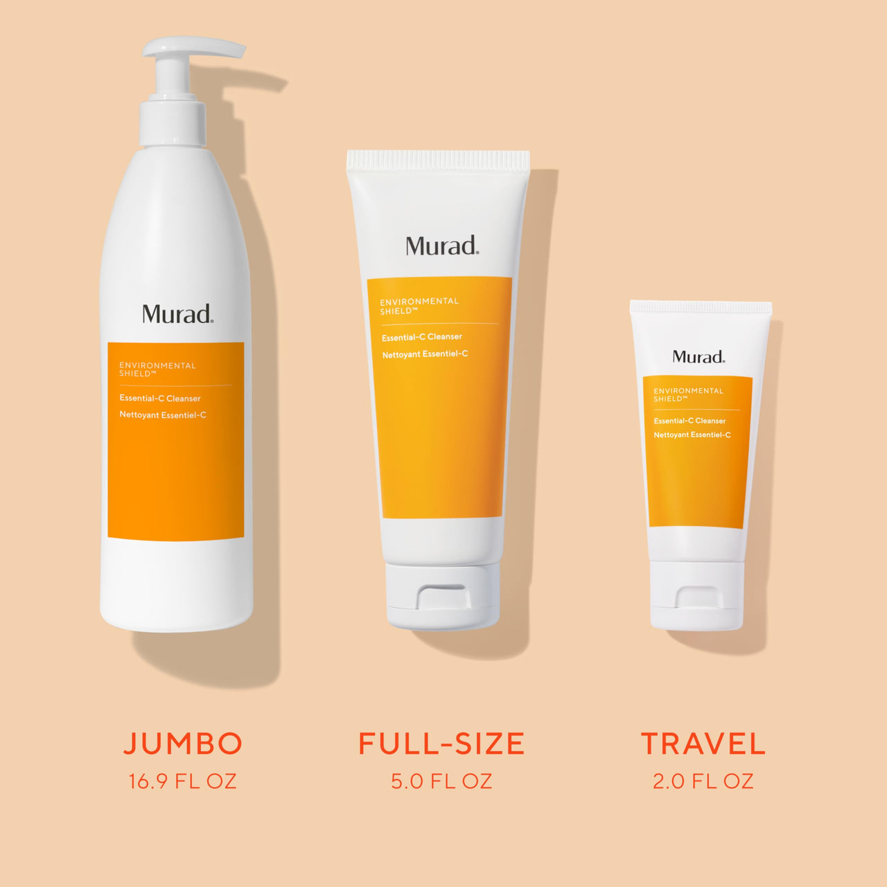 Murad Essential-C Facial Cleanser - Foaming Gel Face Wash- Vitamin C & Antioxidant Rich Treatment Backed by Science, 16.9 Fl Oz