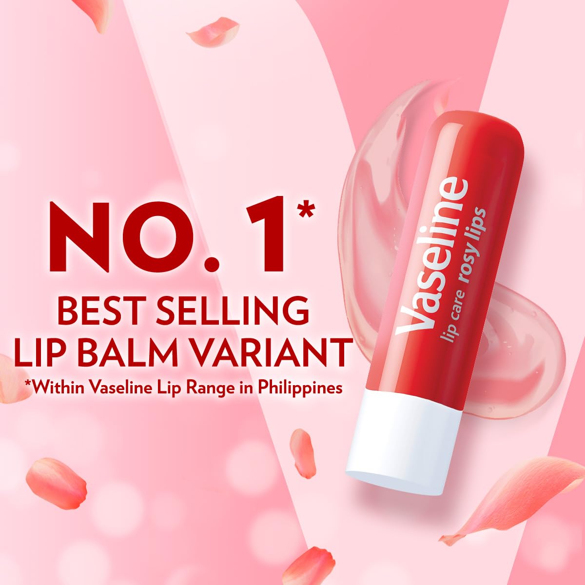 Vaseline Lip Therapy Care Rosy, Fast-Acting Nourishment, Ideal for Chapped, Dry, Cracked, or Damaged Lips, Lip Balm, 2-Pack of 2, 0.16 Oz Each, 4 Lip Balms
