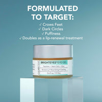 Thumbnail for CLEARSTEM - BRIGHTEYES - Nourishing Anti-Aging Eye Gel - For Puffy Eyes, Crow's Feet, & Dark Circles - Made with Collagen, Stem Cells, Peptides & Aloe Vera - Vegan - Gluten Free - Men & Women - 0.6 oz