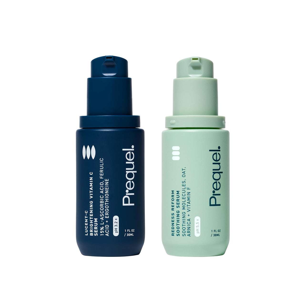 Prequel Lucent-C Vitamin C Serum and Redness Reform Calming Serum Duo