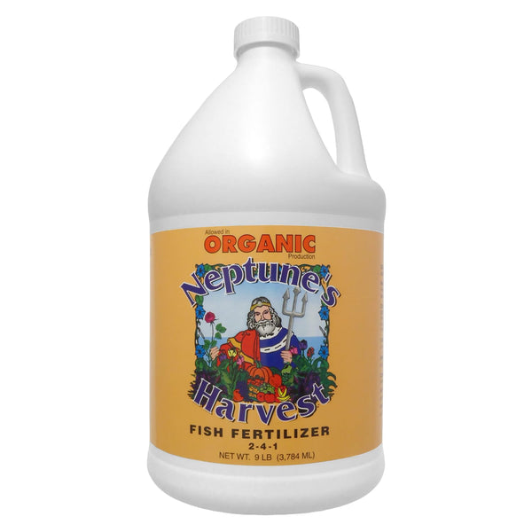 Neptune's Harvest Fish Fertilizer (2-4-1) - 1 Gallon Bottle - Organic Liquid Plant Fertilizer - Fish Hydrolysate for Vegetables, Flowers, Fruit, Trees, Grass - Indoor and Outdoor Plant Food