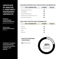 Thumbnail for Turkesterone Supplement for Men - Ultra High Potency 50:1 Extract with 20% Turkesterone - Highly Concentrated - Third-Party Lab Tested - 60 Capsules