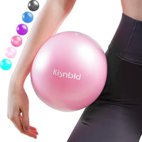 Thumbnail for kisnbld Small Exercise Ball, 9 Inch Mini Pilates Ball, Anti Burst and Slip Resistant Mini Yoga Ball for Stability, Fitness, Physical Therapy, Stretching & Core Strength Workout at Home Gym & Office