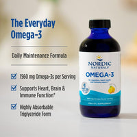 Thumbnail for Nordic Naturals Omega-3, Lemon Flavor - 8 oz - 1560 mg Omega-3 - Fish Oil - EPA & DHA - Immune Support, Brain & Heart Health, Optimal Wellness - Non-GMO - 48 Servings