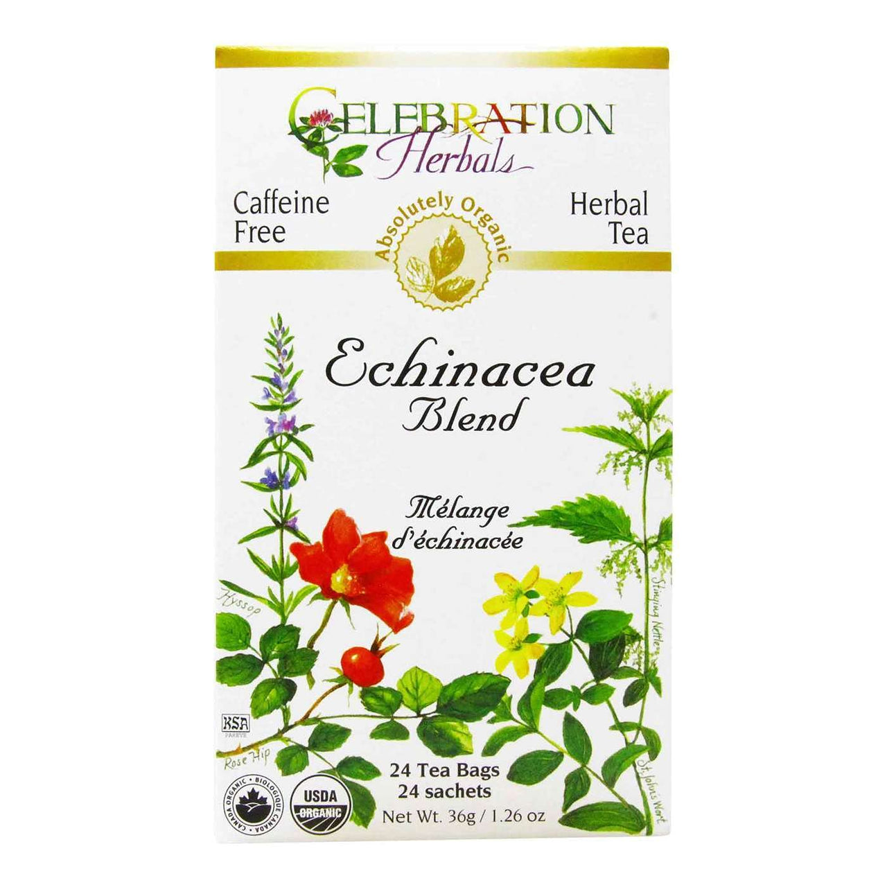 Echinacea Blend Tea - Certified Organic - 24 teabags