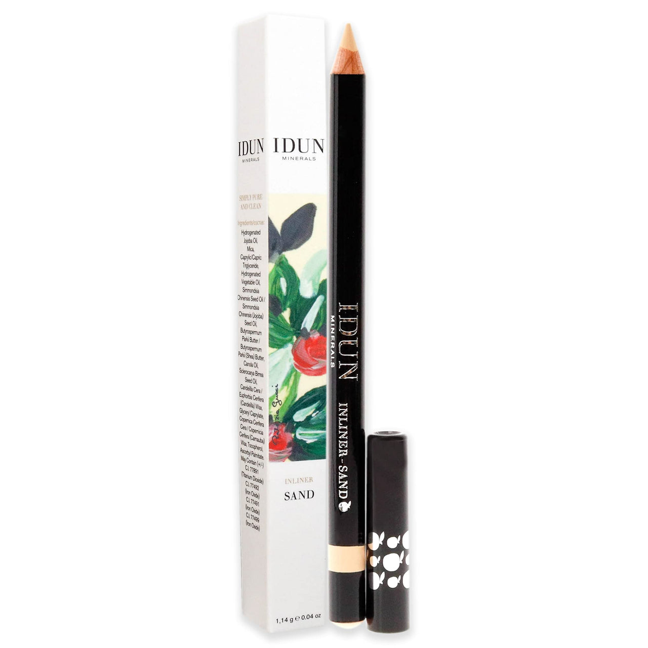 IDUN Minerals Creamy Eyeliner - Precision Pen for Flawless Eye Looks - Skin Nourishing Mineral Formula - Fine Tipped Point and Angled Smudging Tool for Sharp or Smoky Designs - 103 Sand - 0.012 oz