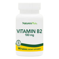 Thumbnail for NaturesPlus Vitamin B2 100 mg - 90 Tablets - Supports Energy, Immune Health & Vibrant Hair, Skin, and Nails - Antioxidant Protection - Vegetarian, Gluten Free - 90 Servings