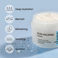 Thumbnail for coxir Ultra Hyaluronic Cream– Intense Hydration Moisturizer for Dry, Dehydrated Skin | Hyaluronic Acid & Aloe Vera | Lightweight Korean Face Cream for Winter Dryness & Glowing Skin 50ml (1.69 fl oz)