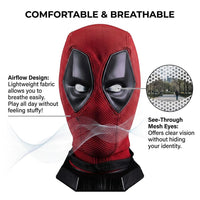 Thumbnail for Superhero Cosplay Red Helmet Mask Suitable for Boys and Girls Holiday Parties, Comic-Con and all Kinds of Get-Togethers （23.63 in Head Circumference）