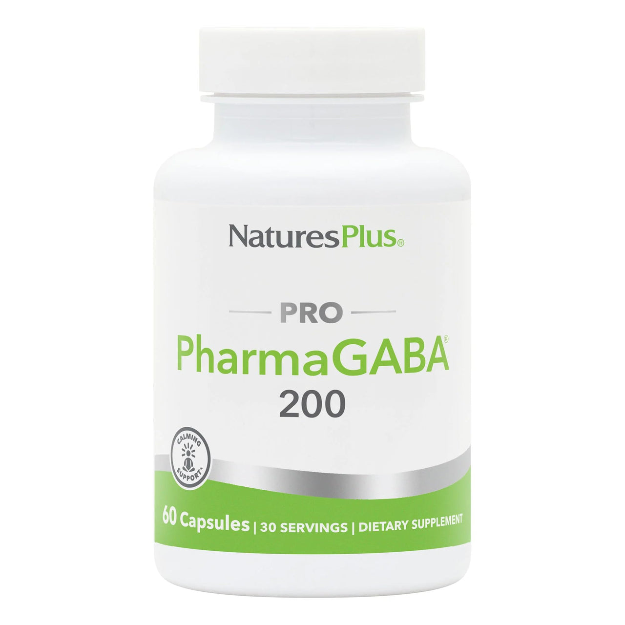 NaturesPlus PRO PharmaGABA - 60 Capsules - Promotes Calm, Relaxation & Focus - Non-GMO, Vegetarian, Gluten Free - 30 Servings