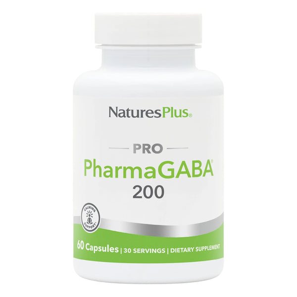 NaturesPlus PRO PharmaGABA - 60 Capsules - Promotes Calm, Relaxation & Focus - Non-GMO, Vegetarian, Gluten Free - 30 Servings