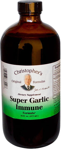 Thumbnail for Christopher's Original Formulas Super Garlic Immune Syrup | 16 fl oz | Traditional Herbal Blend | Pure, No Fillers or Chemicals | USA Made
