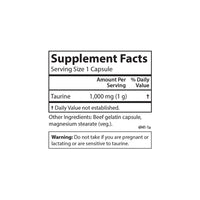 Thumbnail for Carlson - Taurine, Free-Form Amino Acid, Support, Nerve Health & Muscle Function, 300 Capsules