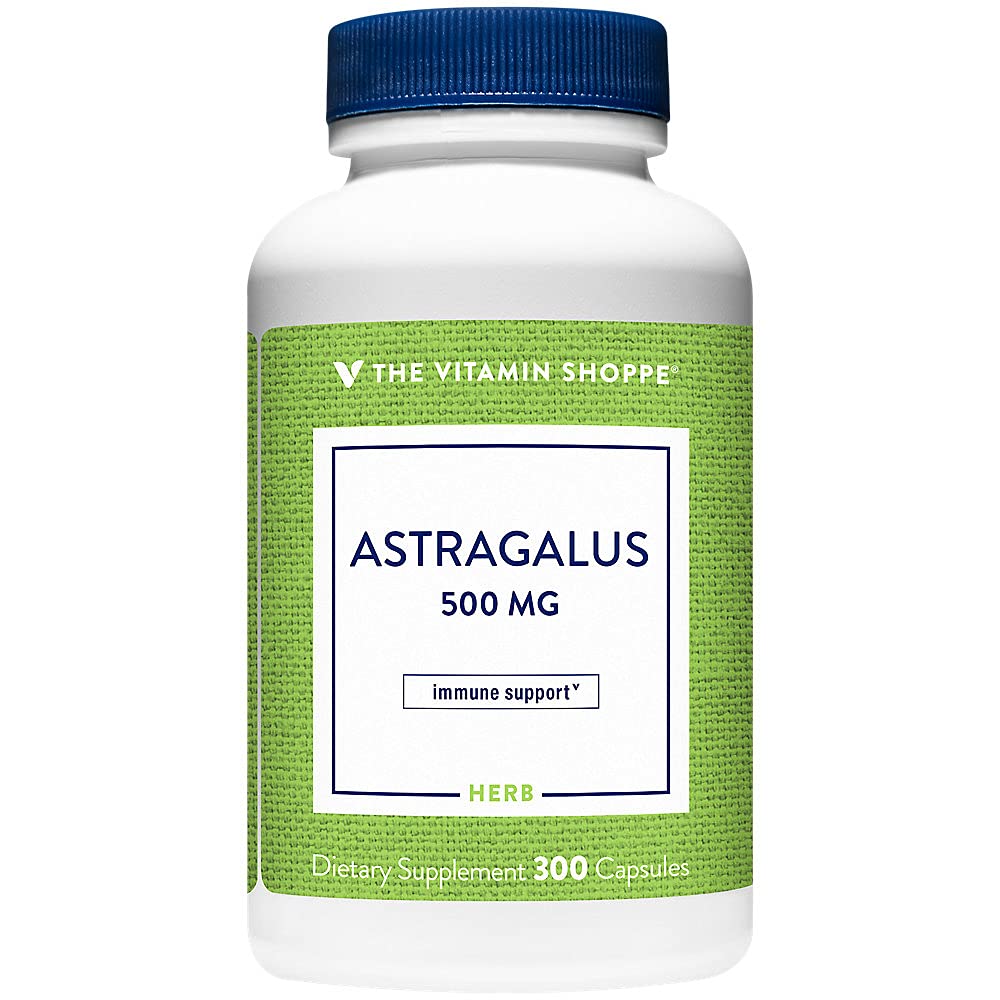 The Vitamin Shoppe Astragalus (Root) 500mg Herbal Supplement Support (300 Capsules)