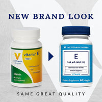 Thumbnail for The Vitamin Shoppe Vitamin E 400IU - Antioxidant Support for Skin Health & Immune Function, Daily Vitamin (60 Softgels)